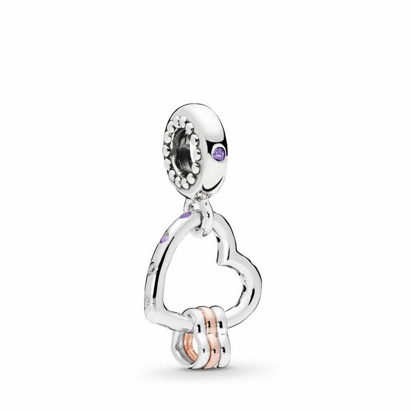 Pandora Heart Highlights Dangle Charm NZ, Pandora Rose™ (382964-QEA)